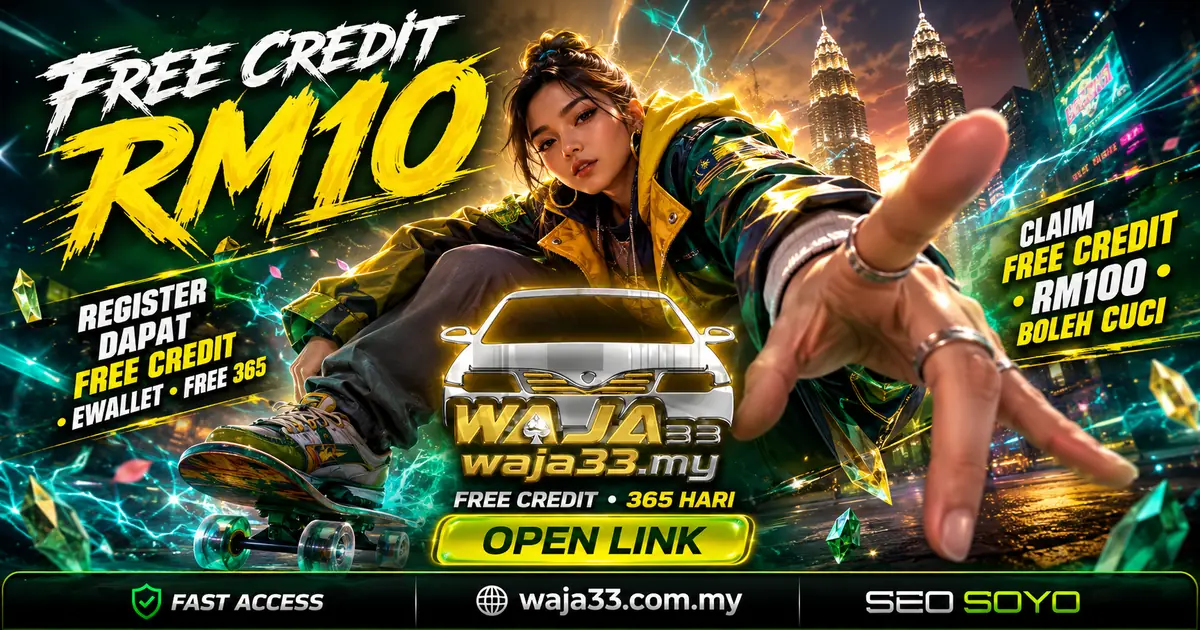 WAJA33 free credit promotional banner