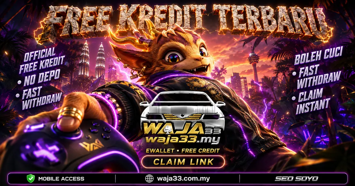 WAJA33 free credit promotional banner